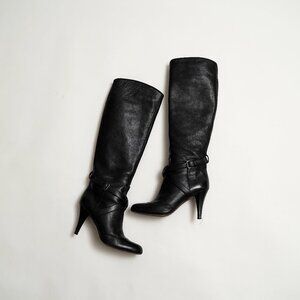 Miu Miu Knee High Kitten Heel Boots